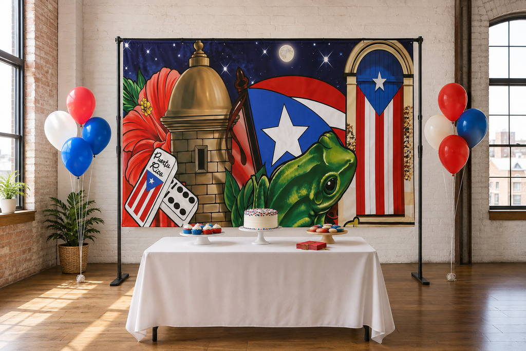 Puerto Rico Celebration Backdrop lifestyle scene 1