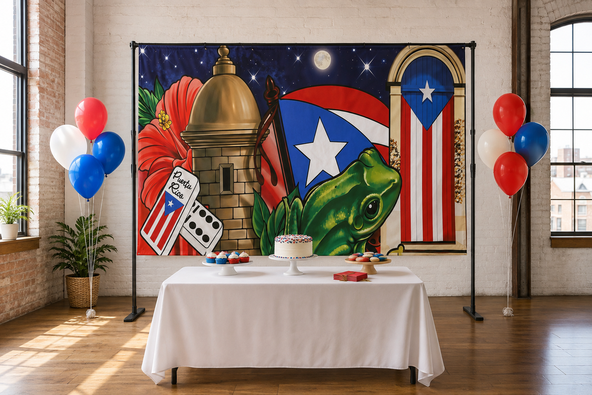 Puerto Rico Celebration Backdrop lifestyle scene 1