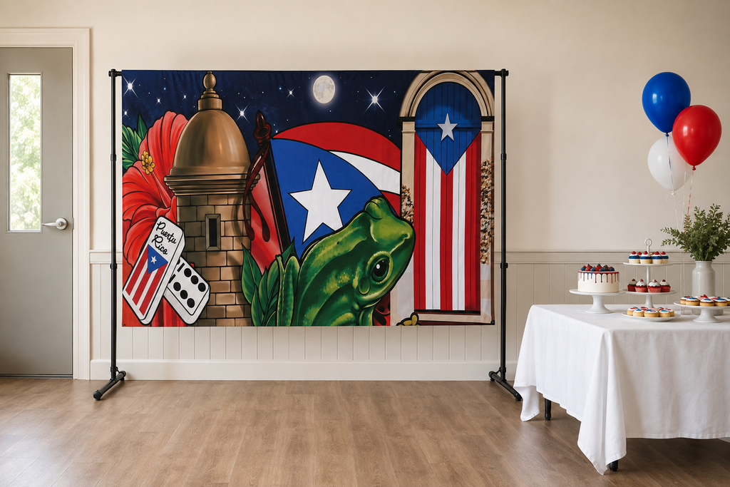 Puerto Rico Celebration Backdrop lifestyle scene 2