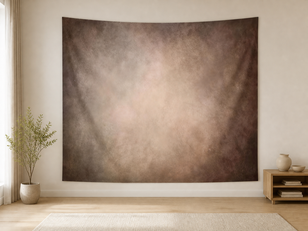 Brown Studio Texture Tapestry Backdrop indoor application scene