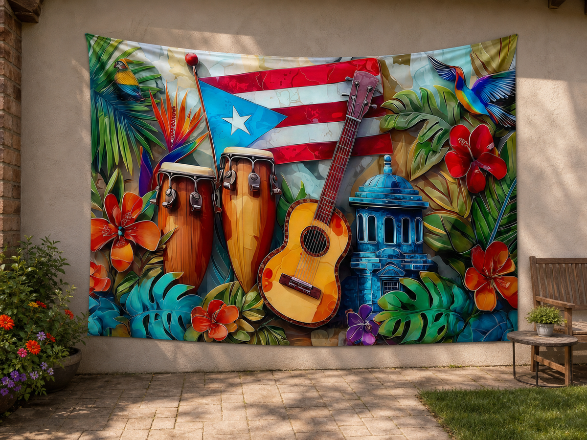 Puerto Rico Music Celebration Backdrop garden application scene