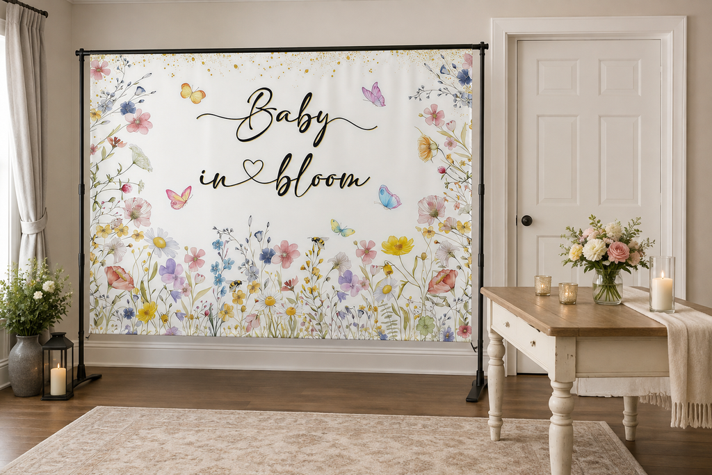 Baby in Bloom Wildflower Backdrop lifestyle scene 2