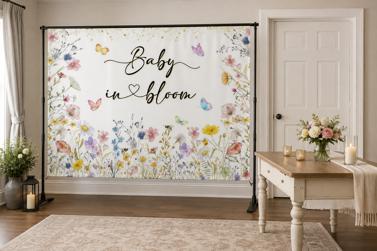 Baby in Bloom Wildflower Backdrop lifestyle scene 2