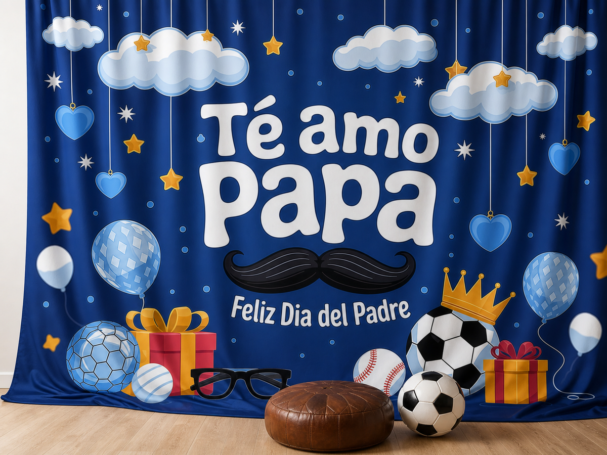 Spanish Father's Day polyester photography backdrop scene 3