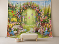 Easter floral arch garden polyester photography backdrop scene 1