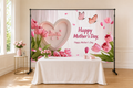 Pink Tulip Mother's Day Backdrop in event studio