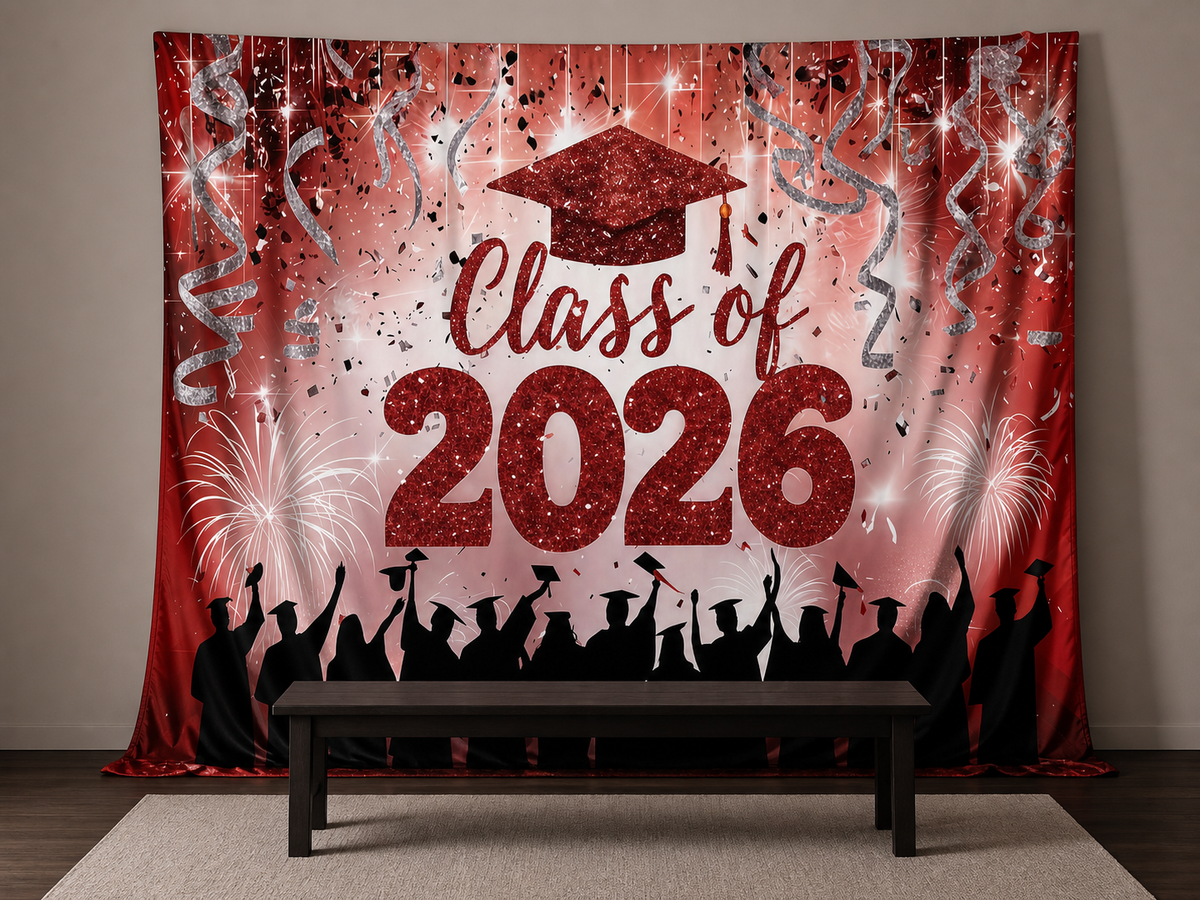 Class of 2026 school ceremony photo backdrop