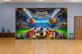 Green Soccer Birthday Backdrop scene 1