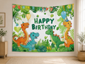 Dinosaur Happy Birthday Backdrop indoor application scene