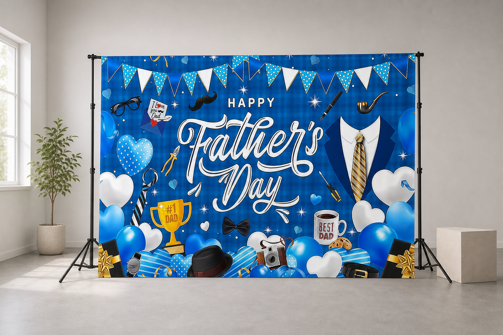 Best Dad Father's Day Celebration Backdrop scene 2