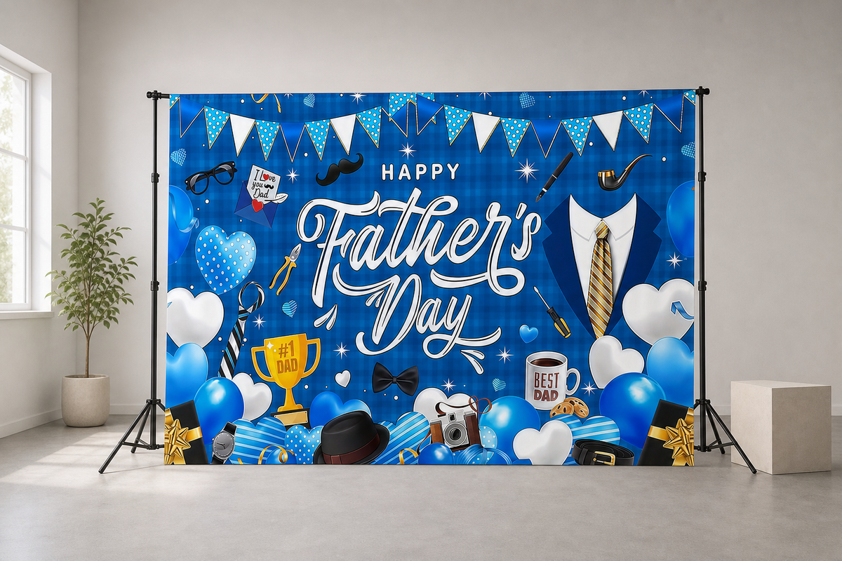 Best Dad Father's Day Celebration Backdrop scene 2