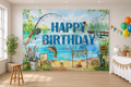 Fishing Birthday Lake Scene Backdrop scene 1