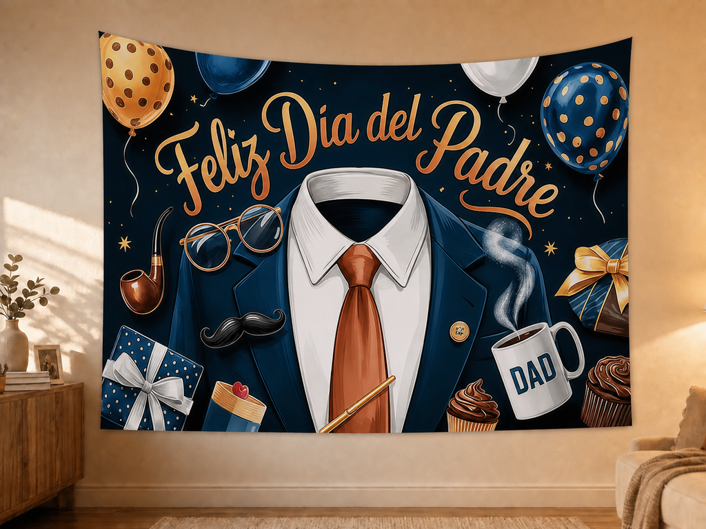 Spanish Father's Day Suit Backdrop styled scene 2