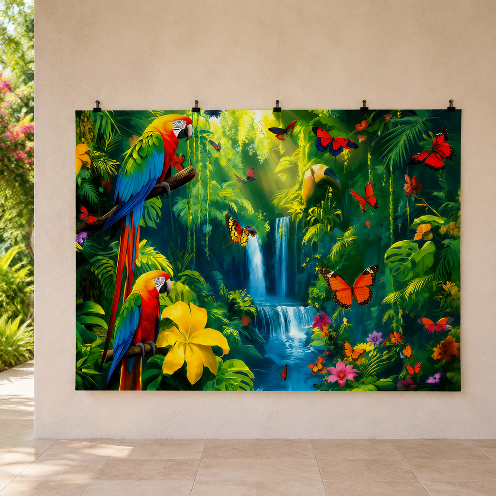 FJ260422007 flat printed polyester backdrop, temporary outdoor wall display; accessories not included