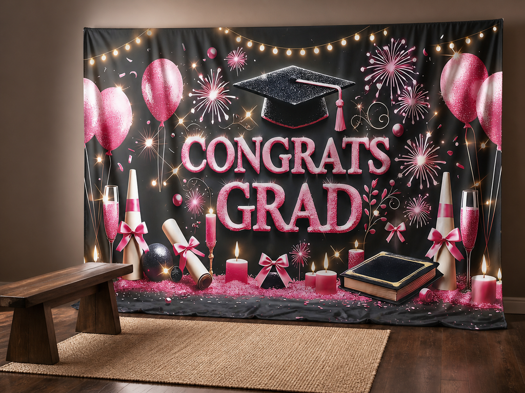 Congrats Grad party photo booth backdrop