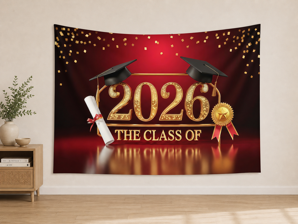 Red Gold Class of 2026 Backdrop application scene 2