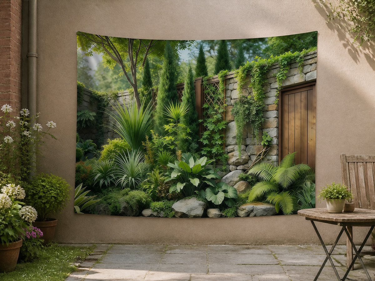 Tropical Garden Courtyard Backdrop garden application scene