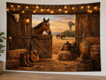 Western Barn Horse Backdrop styled scene 1