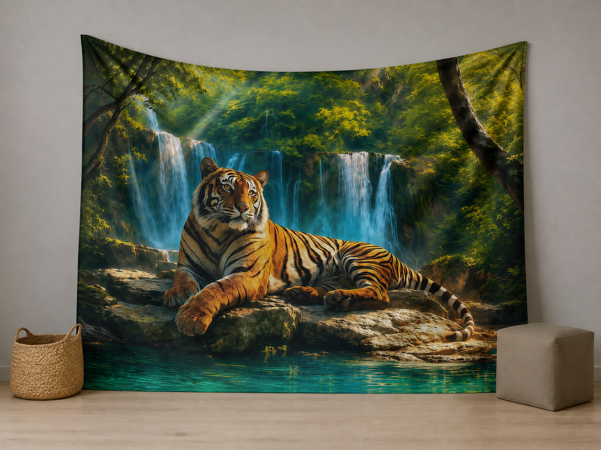 Majestic tiger jungle studio photo backdrop