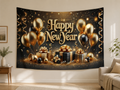 Gold Balloon Happy New Year Backdrop application scene 1