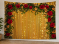 Red Rose Wedding Light Backdrop styled scene 1